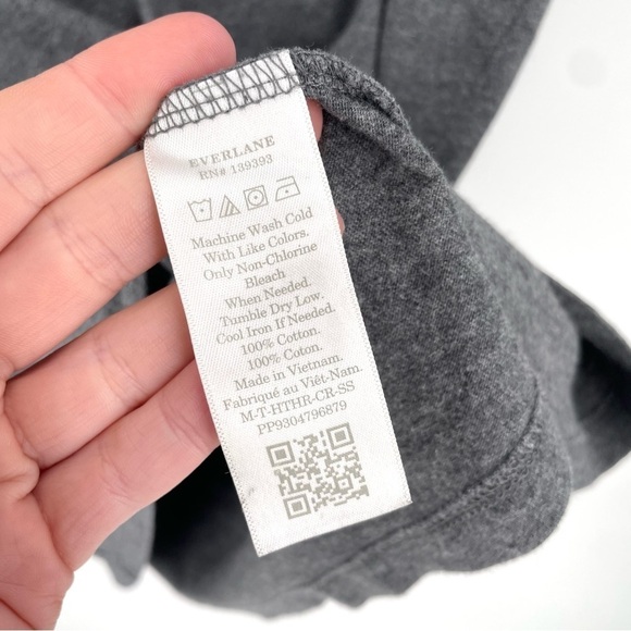 EVERLANE The Premium-Weight Crew Uniform Short Sleeve Tee Shirt - Picture 9 of 9